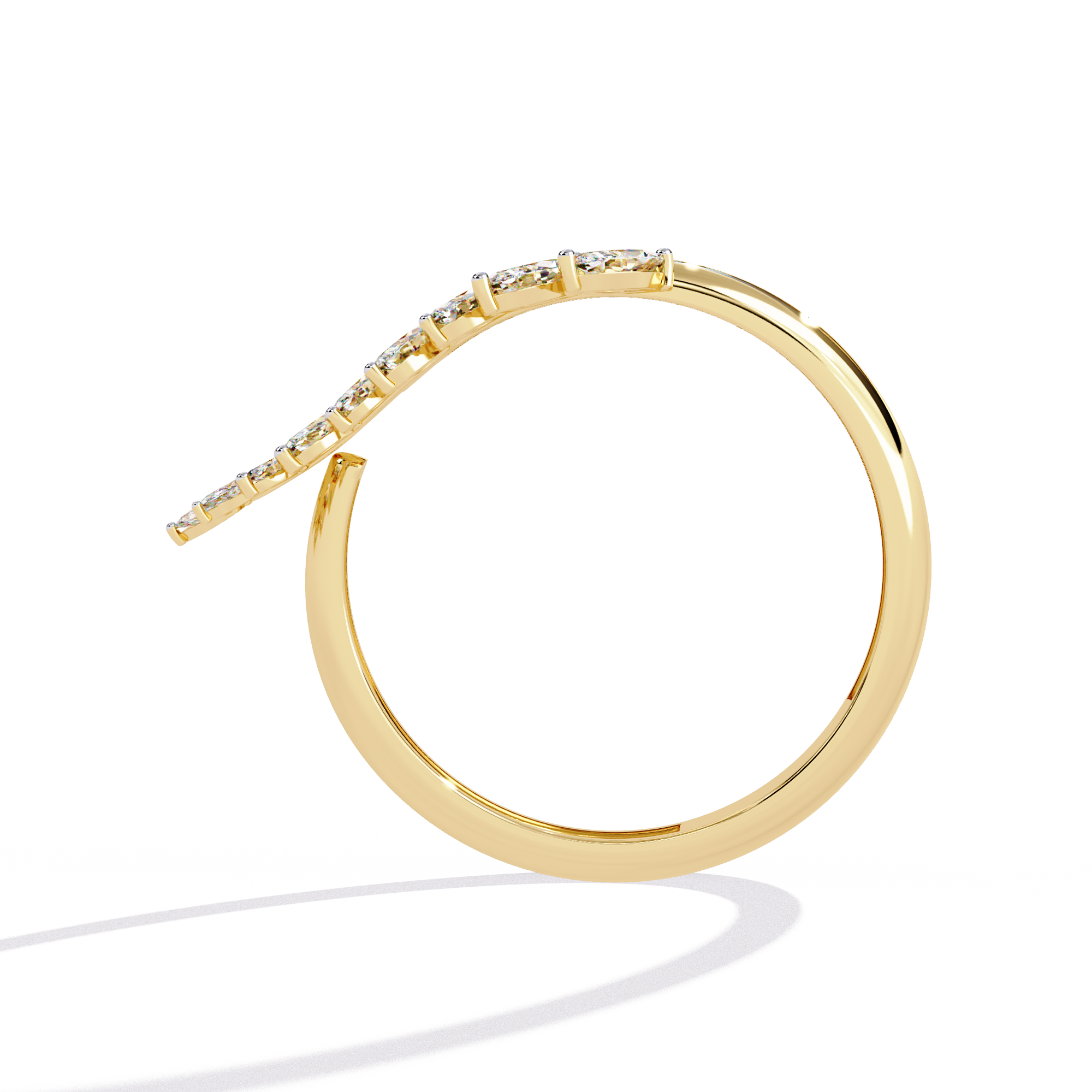 Solitairekart 0.50ct Natural Diamond Leafy Ring-HI Color, VS-SI Clarity